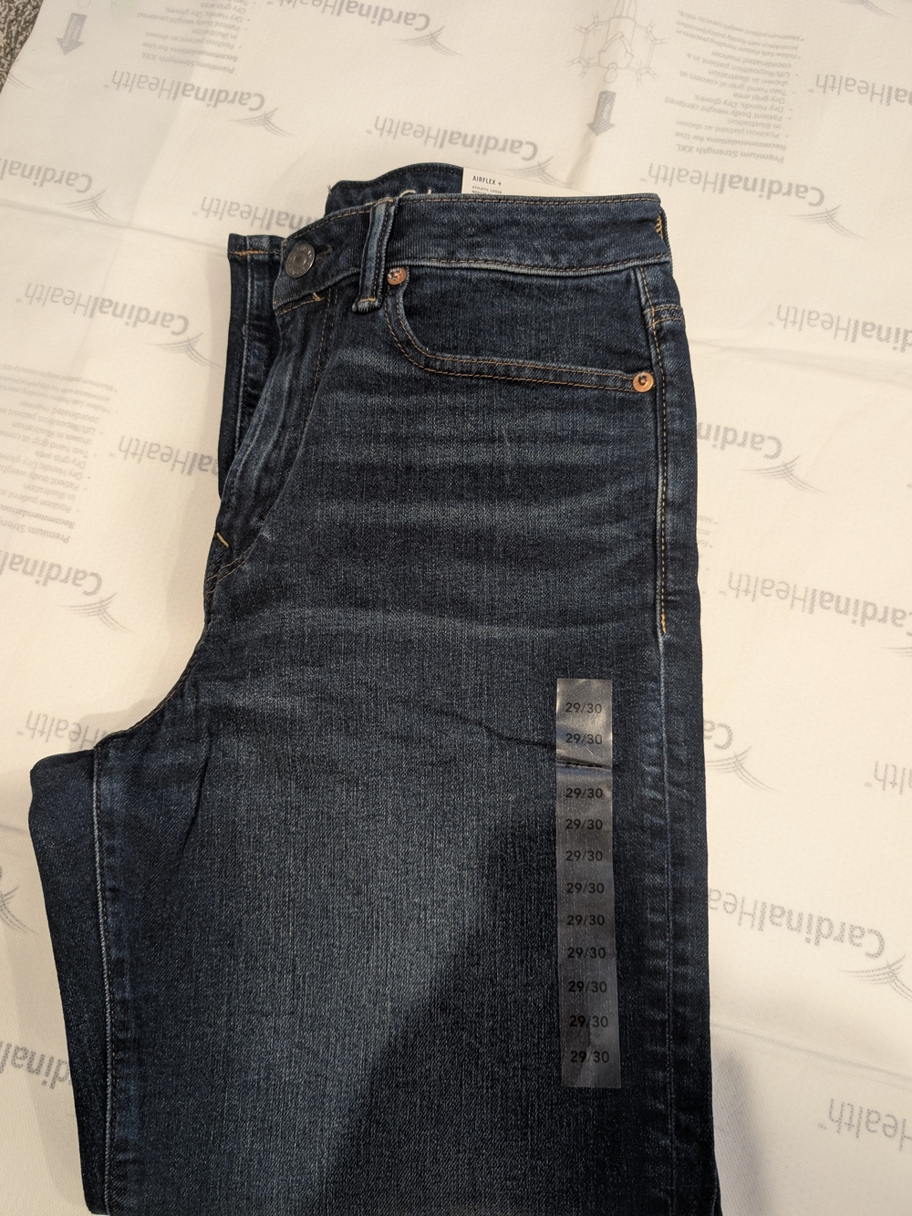 American Eagle Outfitters Mens AIR FLEX+ATHLETIC LOOSE DARKWASH JEANS BRAND NEW